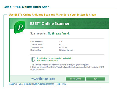 ESET Online Scan